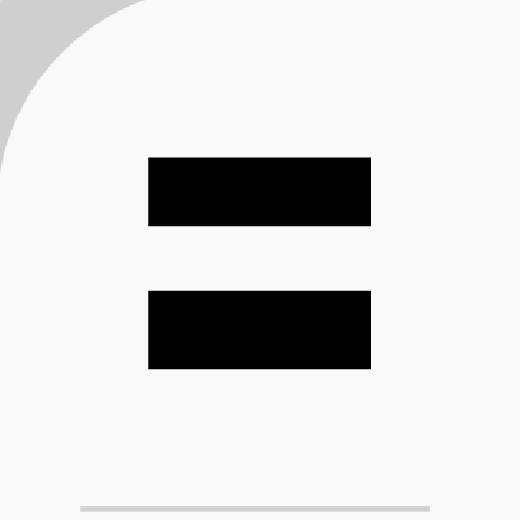 A 100 percent crop of the product dashboard sidebar, the equals mark holding the corner as two solid black bars