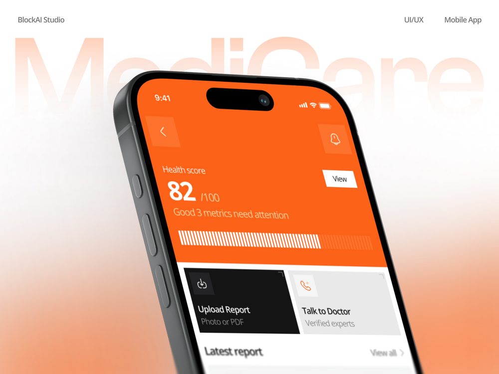 Reference: an interface where orange takes over the screen when something is wrong